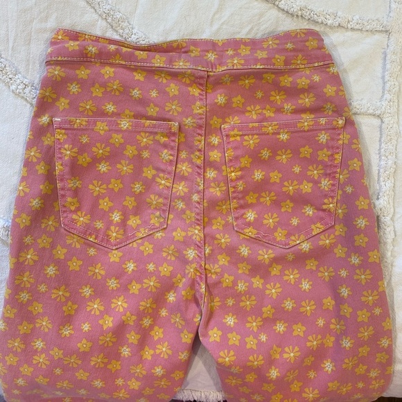 Zara Pink&Yellow Floral Jeans Size 6 - Picture 3 of 8